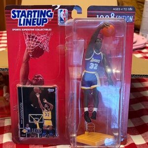 Starting Lineup Magic Johnson Collectible Figure - Blue and Yellow